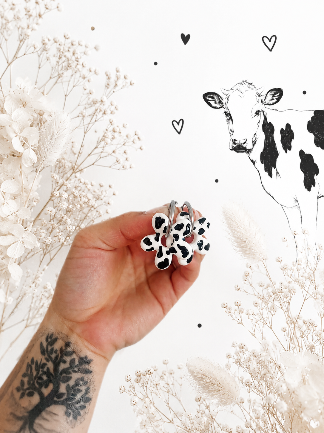 Boucles interchangeables vache